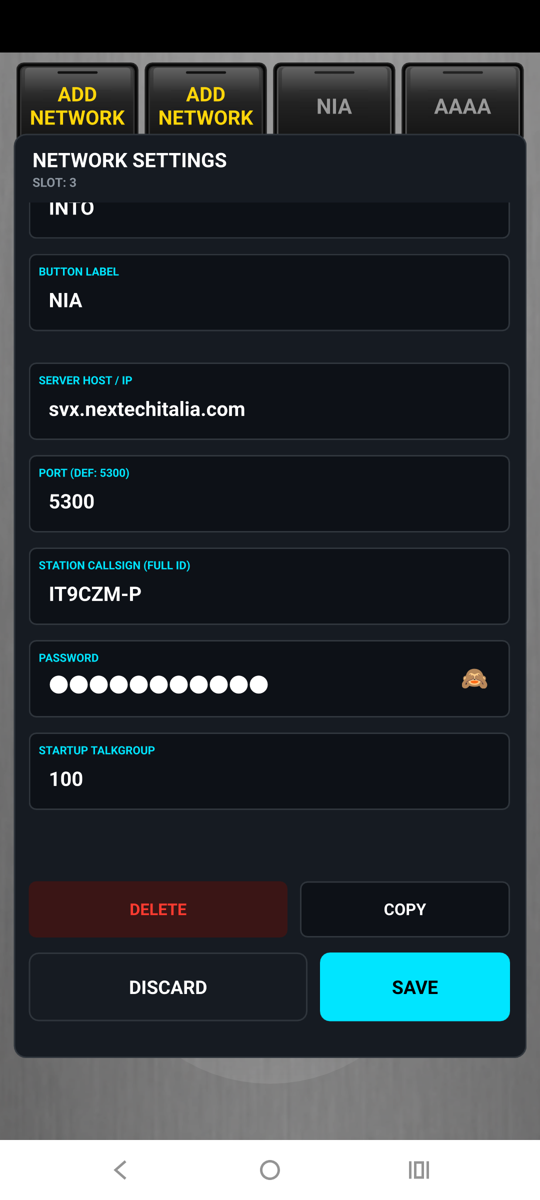 QsoLink impostazioni
